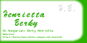 henrietta berky business card